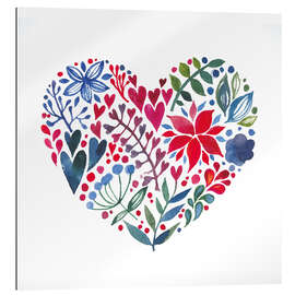 Gallery print flowery heart