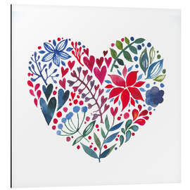 Magnettafel Blumiges Herz