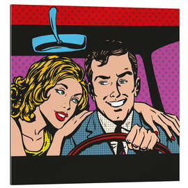 Gallery print Man and woman in the car