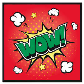 Gerahmter Kunstdruck WOW!