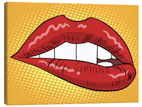 Canvas print Red lips