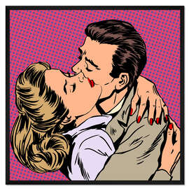 Gerahmter Kunstdruck Zwei Liebende