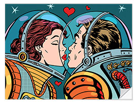 Sticker mural L'amour dans l'espace