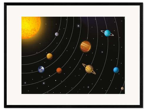 Gerahmter Kunstdruck Sonnensystem I