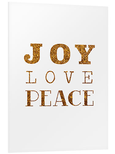 Quadro em PVC Joy, Love, Peace I