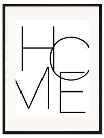 Gerahmter Kunstdruck Home - Zuhause