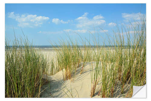 Selvklebende plakat Dune by the sea