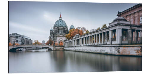 Tableau en aluminium Berlin Cathedral in autumn colors