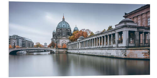 Foam board print Berlin Cathedral in autumn colors