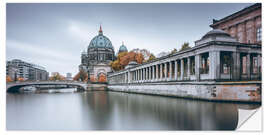 Wandsticker Berliner Dom in Herbstfarben