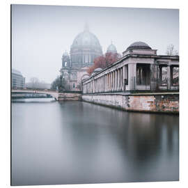 Aluminium print Berlin Cathedral in winter fog