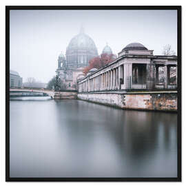 Gerahmter Kunstdruck Berliner Dom im Winternebel