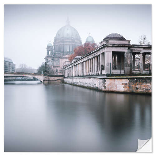 Vinilo para la pared Berlin Cathedral in winter fog
