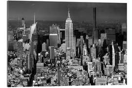 Quadro em plexi-alumínio Empire State Building, New York City (monochrome)