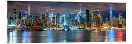 PVC-tavla New York - Manhattan Skyline (with captions)