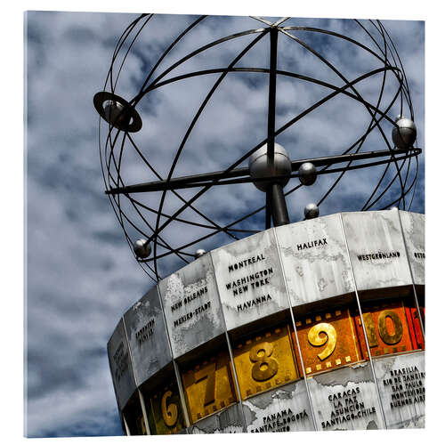 Cuadro de metacrilato world time clock