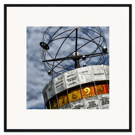 Plakat artystyczny premium w ramie world time clock