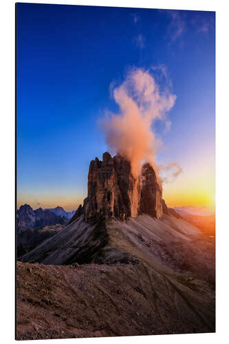 Aluminium print dolomites mountains