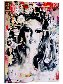 Quadro em alumínio Brigitte Bardot - She's Your Friend II - Michiel Folkers