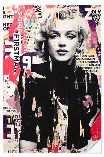 Selvklebende plakat Marilyn Monroe