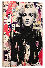 Wood print  Marilyn Monroe - Michiel Folkers