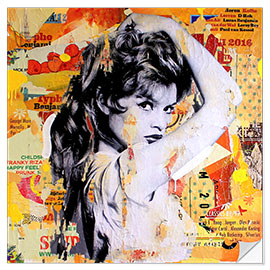 Selvklebende plakat Brigitte Bardot Pop-Art I