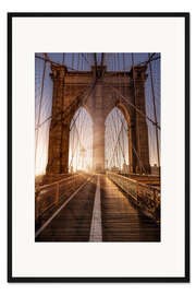 Gerahmter Kunstdruck Brooklyn Bridge NYC