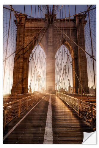 Selvklebende plakat Brooklyn Bridge NYC