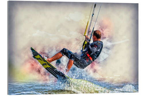 Galleritryk Kitesurfer on waves