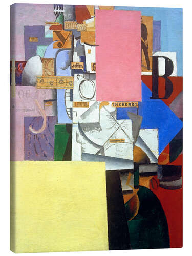 Lienzo Lady at the Advertising Column