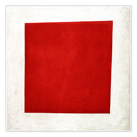Poster Rotes Quadrat