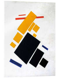 Akrylbilde Suprematist Composition: Airplane Flying