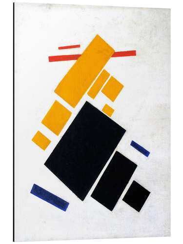 Aluminium print Suprematist Composition: Airplane Flying