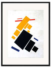 Gerahmter Kunstdruck Suprematische Komposition: Flugzeug fliegend