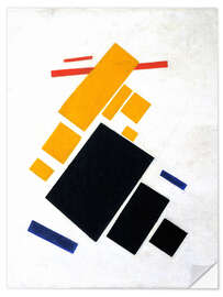 Wall sticker Suprematist Composition: Airplane Flying