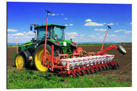 Magnettafel Traktor auf dem Feld