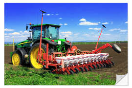 Wall sticker Tractor on the field