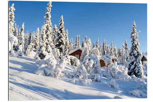 Gallery print snowy mountain hut