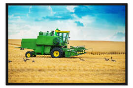 Gerahmter Kunstdruck Ernte auf dem Feld