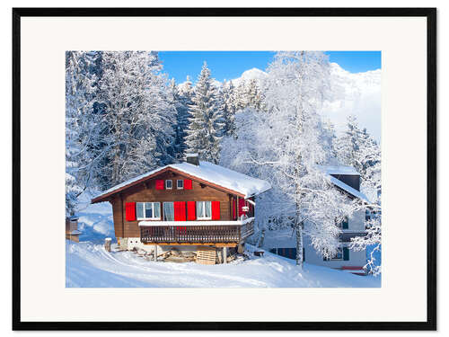 Kunsttryk i ramme Swiss Alm