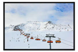 Gerahmter Kunstdruck Auf der Skipiste