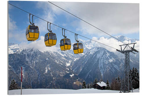 Galleritryk Cable car in the Alps