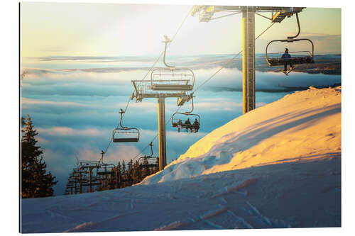 Galleritryck On the ski lift