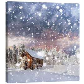 Quadro em tela Magic moments in the snow