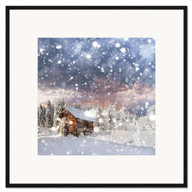 Framed art print Magic moments in the snow