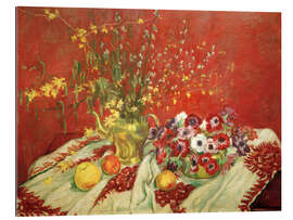 Gallery print Still life against a red background