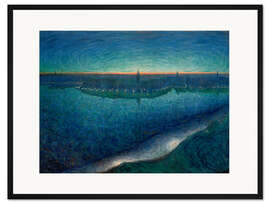 Gerahmter Kunstdruck Morgendämmerung über Riddarfjärden