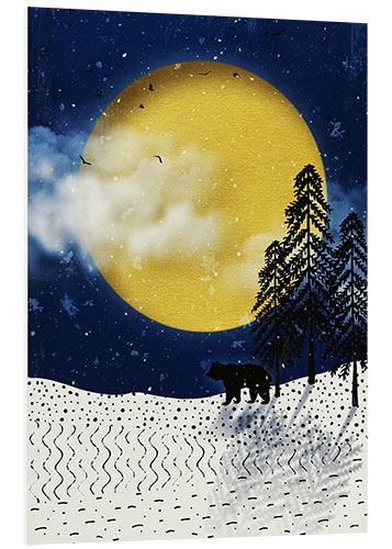 Foam board print Winter Moon