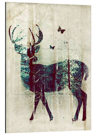 Magnettafel Hirsch im Wald