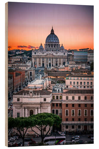 Wood print St. Paul's Basilica